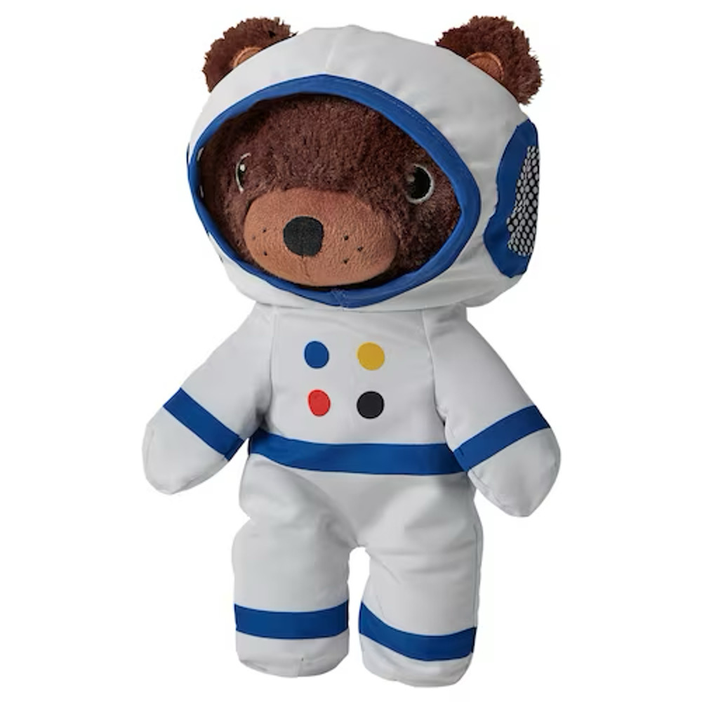 IKEA AFSTONPARV Spft Toy With Astronaut Suit, Bear, 11" (705.515.45) NEW